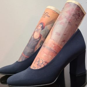 🍾Simard - Vintage Blue Fabric Heels - Size 37.5